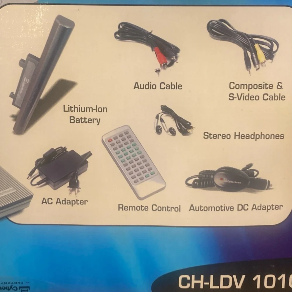 Cyberhome Portable DVD Player CH-LVD1010A All Complete MP3s 10’LCD screen New - Picture 5 of 15